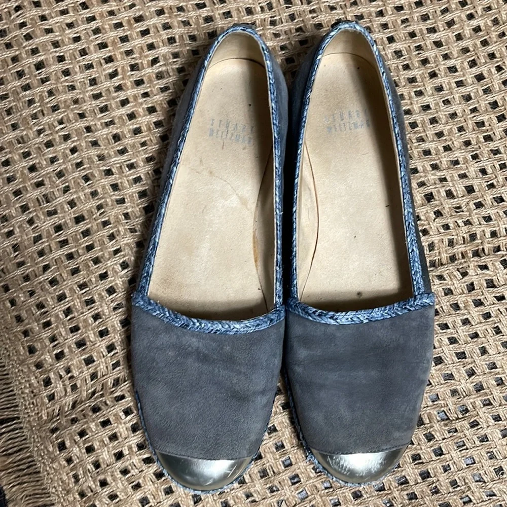 Stuart Weitzman Tipadrille Blue Jean Espadrille Mirror toe Shoes